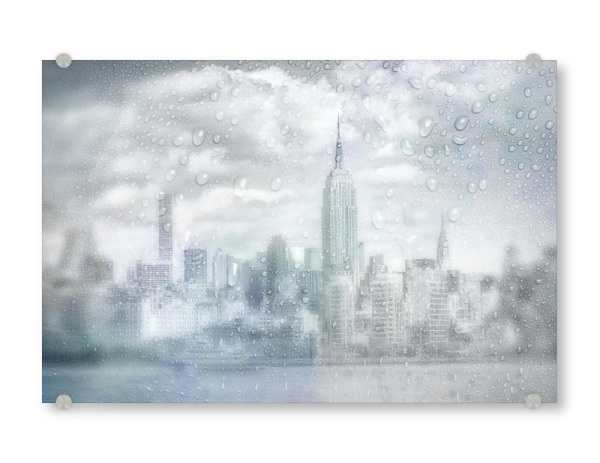Acrylglasbild "MANHATTAN Regnerischer Tag" artboxONE - Städte,Städte / New York