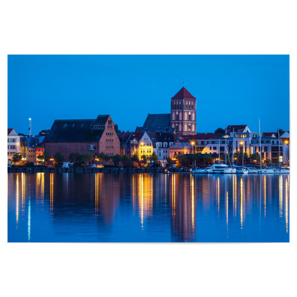 Poster 30x20 cm "Stadthafen und Nikolaikirche" artboxONE - Städte,Natur,Architektur,Städte / Weitere