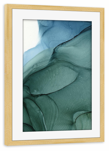 Poster mit Rahmen kiefer "Light but Dark" artboxONE - Abstrakt
