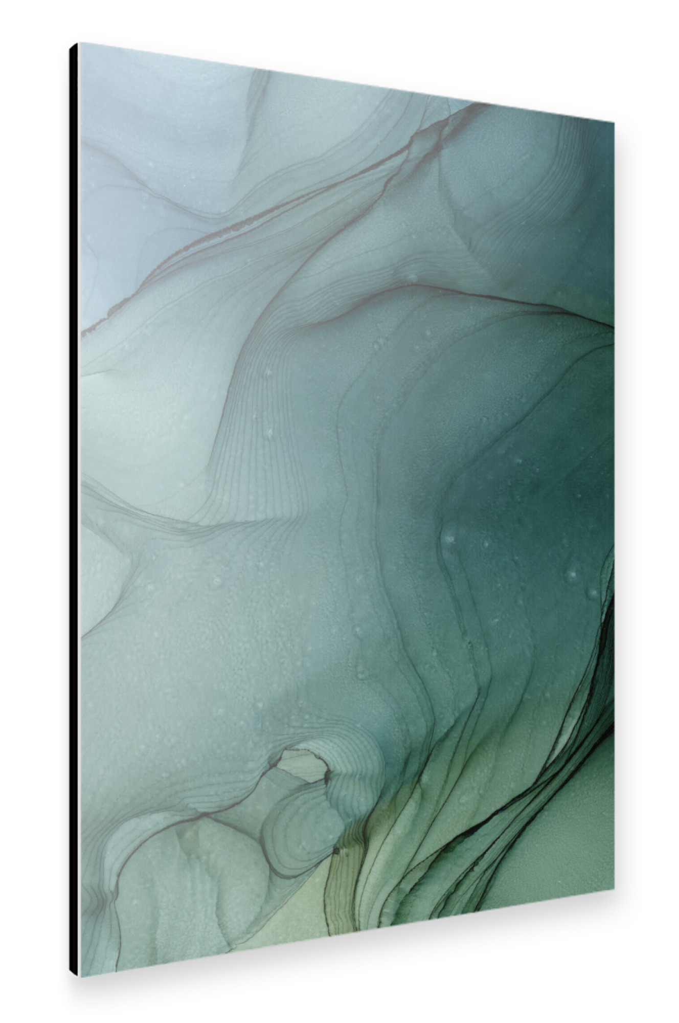 Alu-Dibond "Dunkelblau Green Dark" 75x50 cm artboxONE