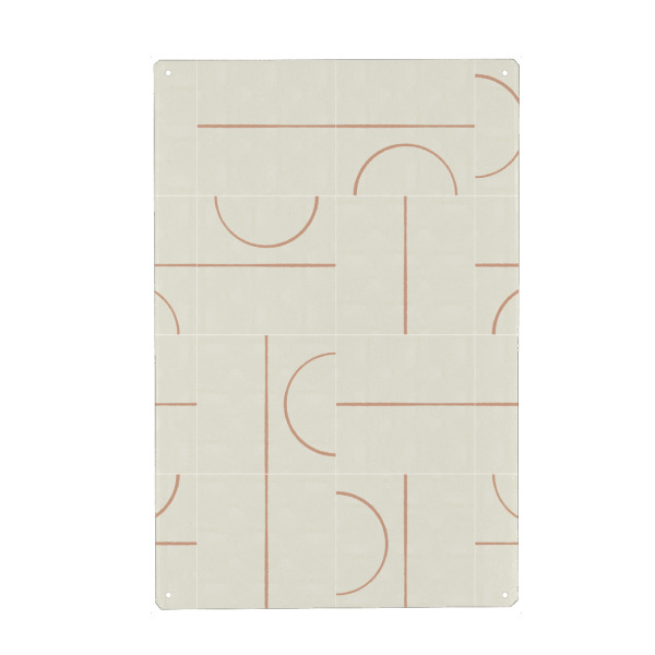 Metall Poster "Minimal Wall Tiles First" artboxONE - Abstrakt,Geometrie - Tiles,Pattern,Minimalist,Abstract,Abstrakt,Geometrie,Geometry,Formen,Boho