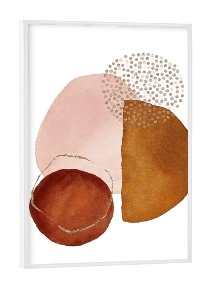 Poster mit weißem Rahmen "Watercolor Shape in Red" artboxONE - Natur,Abstrakt,Geometrie,Für Mama,Marmor