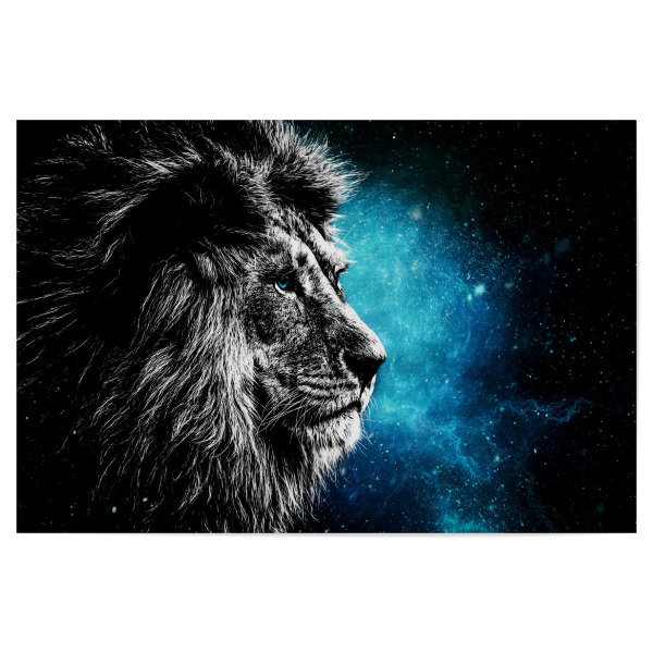 Poster "Lion in Space" artboxONE - Natur,Tiere,Galaxy