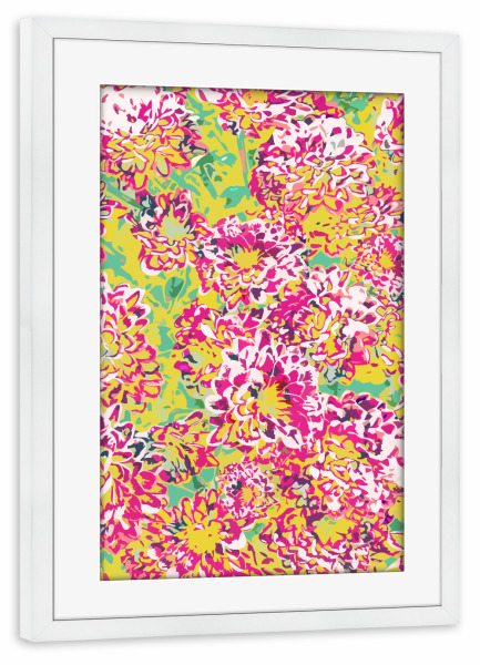 Poster mit Rahmen weiß "All Along You Were Blooming" artboxONE - Floral,Abstrakt