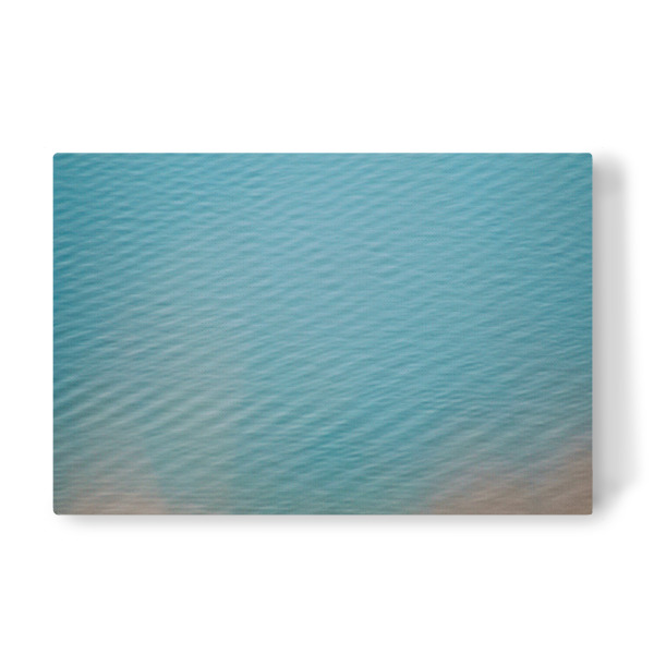 Leinwandbild "Orange lake waves" artboxONE - Natur,Abstrakt - Nature,Lake,Lakewaves,Autumn,Orange,Blue,Waves,Wellen,Natur,Wasser,Water,Fluss,Herbst