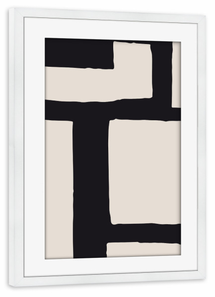Poster mit Rahmen weiß "Geometric Design" artboxONE - Abstrakt,Geometrie