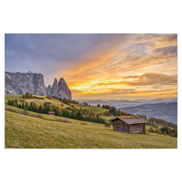 Poster 30x20 cm "Auf der Seiser Alm in Südtirol" artboxONE - Natur,Reise,Reise / Länder