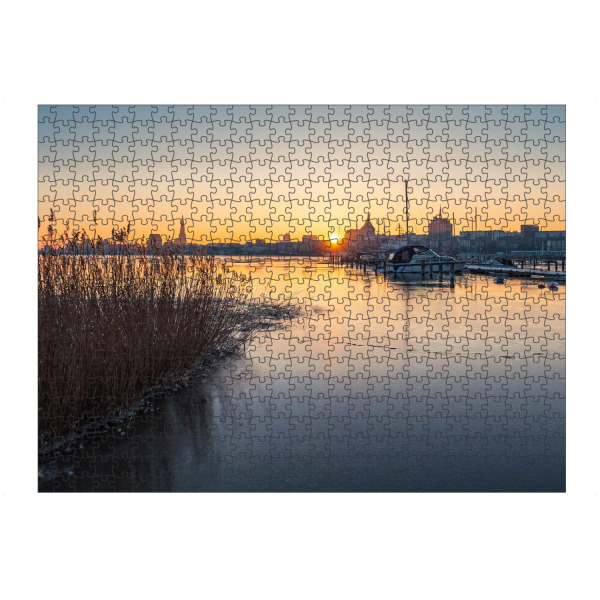 Puzzle Ravensburger "Blick auf Rostock im Winter" artboxONE - Natur,Reise,Architektur,Städte / Weitere