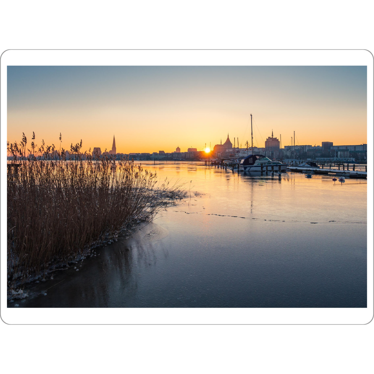 Tischset "Blick auf Rostock im Winter" artboxONE - Natur,Reise,Architektur,Städte / Weitere