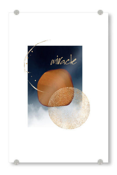 Acrylglasbild "Miracle zen art" artboxONE - Typografie,Abstrakt,Geometrie