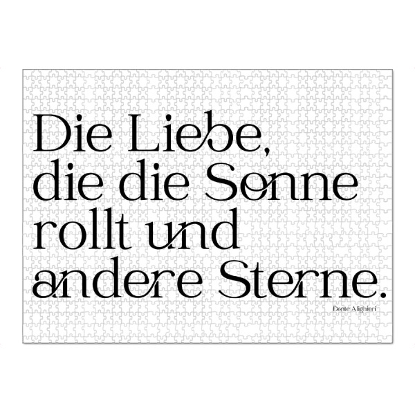 Puzzle Ravensburger "Die Liebe, die die Sonne rollt" artboxONE - Typografie,Liebe