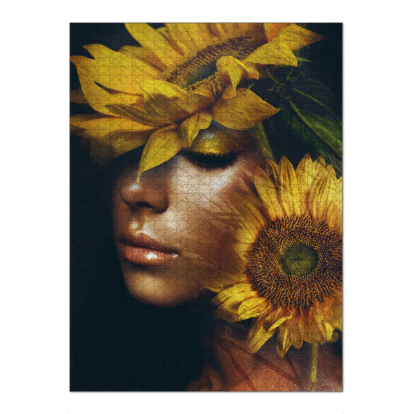 Puzzle Ravensburger "Girl with sunflowers" artboxONE - Natur,Floral,Menschen