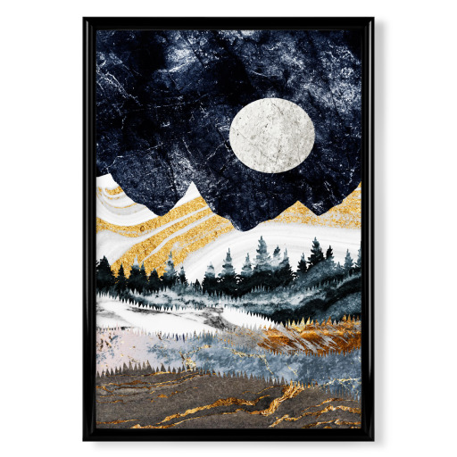 Mountains and the moon (matart)