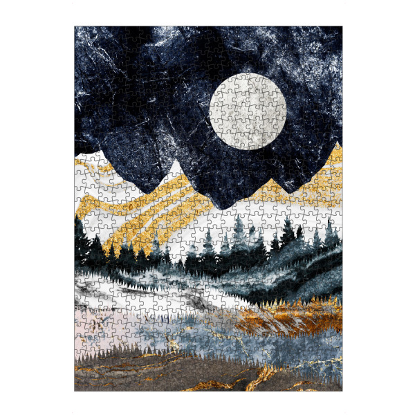 Puzzle Ravensburger "Mountains and the moon (matart)" artboxONE - Natur,Abstrakt