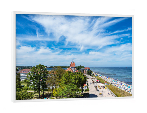 Poster mit weißem Rahmen "Blick auf Kühlungsborn" artboxONE - Natur,Reise,Architektur,Reise / Strand und Meer,Städte / Weitere