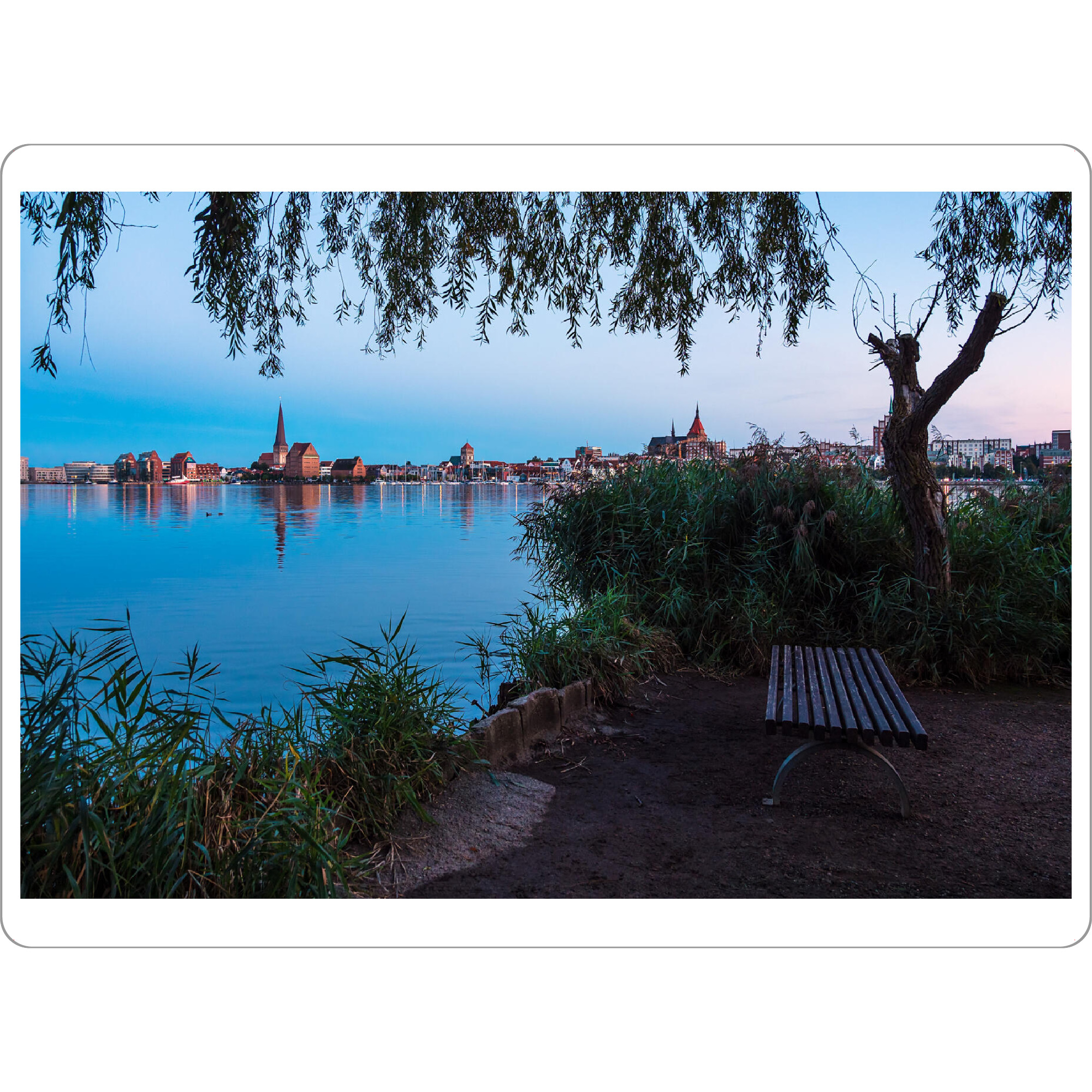 Tischset "Bank an der Warnow" artboxONE - Natur,Reise,Architektur,Städte / Weitere
