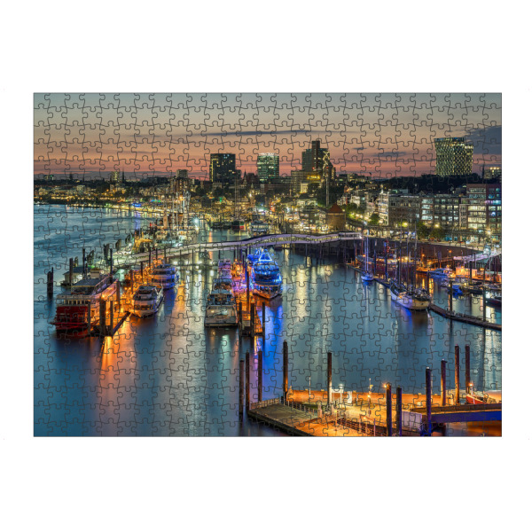 Puzzle Ravensburger "Hamburg bei Nacht" artboxONE - Städte / Hamburg,Reise,Architektur
