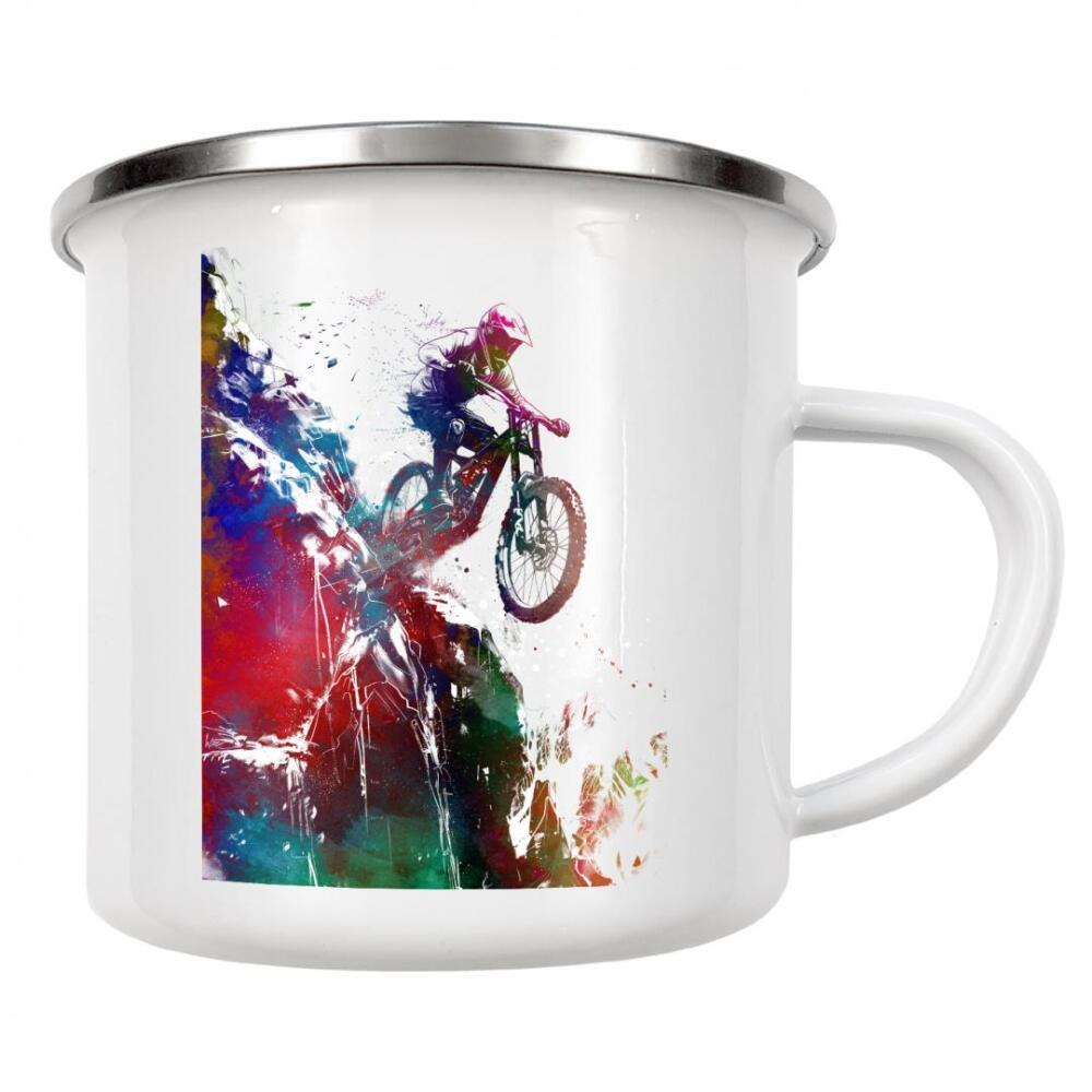 Emaille Tasse "BMX Biker Sportart J" artboxONE - Sport,Sport / Motivation - Fahrrad,Bmx,Mtb,Fahrrad,Sport,Grafik