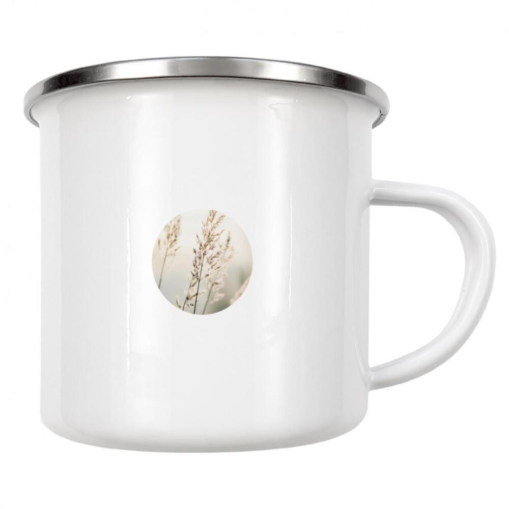 Emaille Tasse "Verträumtes Pampasgras" artboxONE - Natur,Reise,Floral - Verträumtes pampasgras,Floral,Pampas,Gras,Blumen