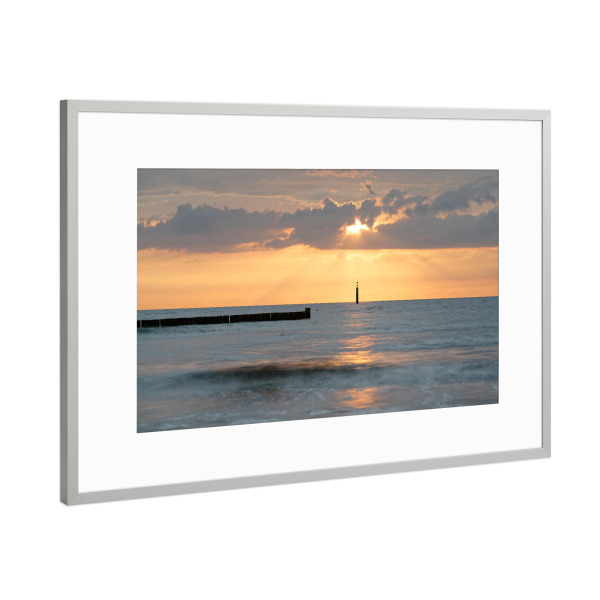 Poster mit Rahmen Silber "Abend an der Ostsee" artboxONE - Natur,Reise,Reise / Strand und Meer