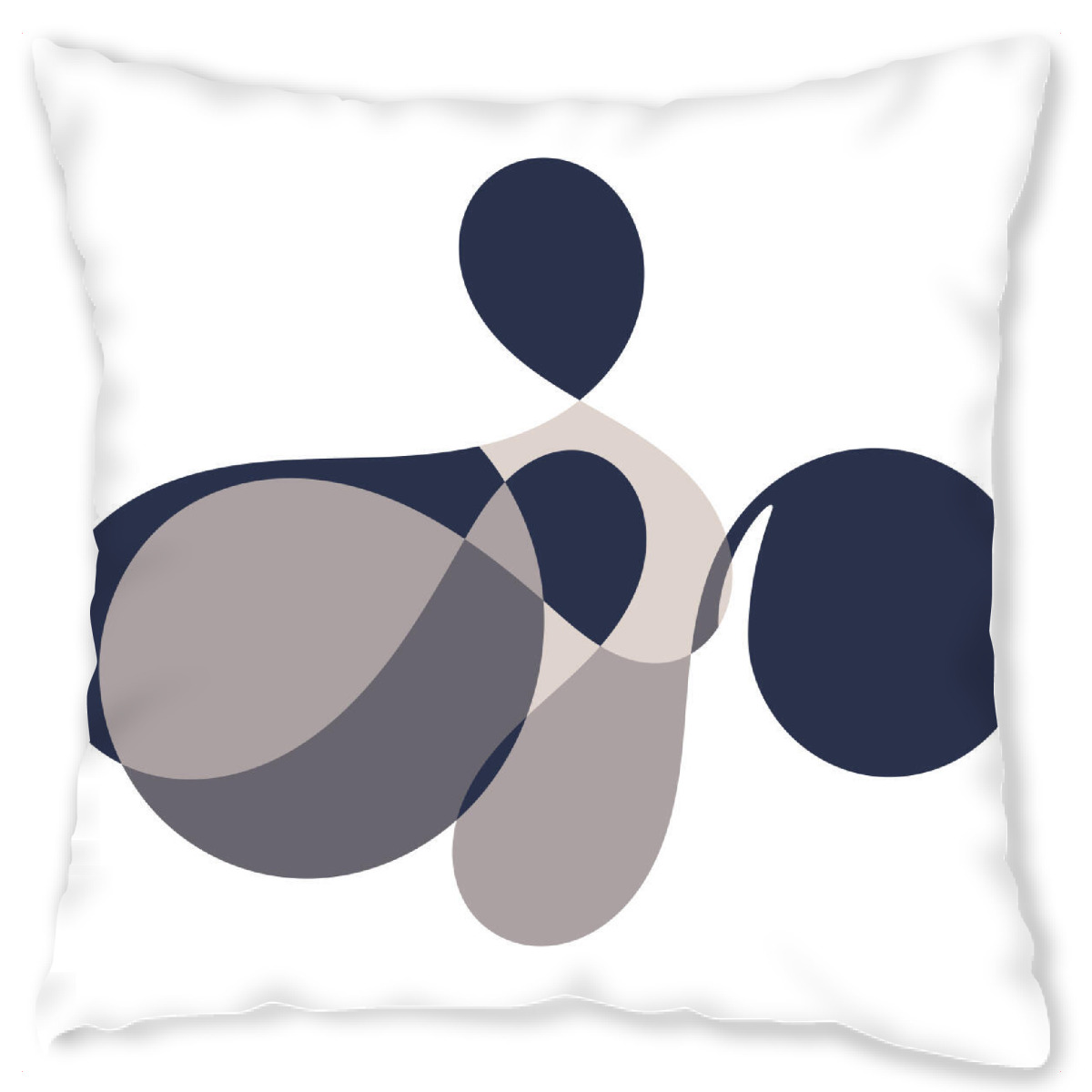 Design-Kissen "Blur Abstract Grey Blue" artboxONE - Abstrakt - Minimal,Scandinavian,Grey,Blue,Shape,Abstract,Spot
