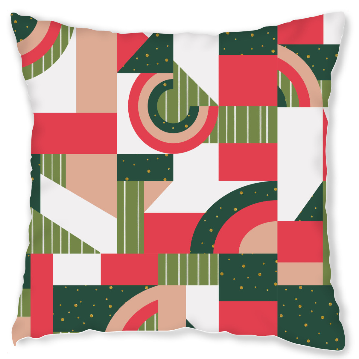 Design-Kissen "Traditional Xmas Quilt" artboxONE - Abstrakt,Geometrie,Weihnachten