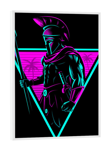 Poster mit weißem Rahmen "Retro Spartan" artboxONE - Streetart,Städte / Rom,Männer