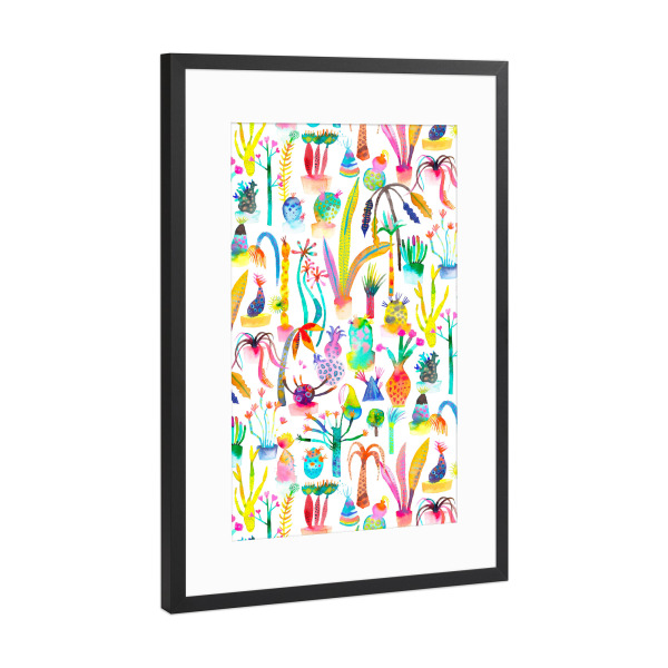 Poster mit Rahmen Schwarz (Metallic) "Lush Garden" artboxONE - Natur,Für Kinder,Tiere