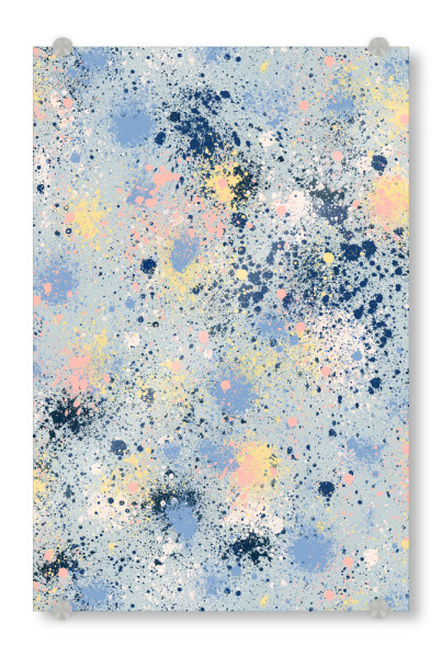 Acrylglasbild "Ink Splatter Dust Blue" artboxONE - Abstrakt,Fashion,Marmor