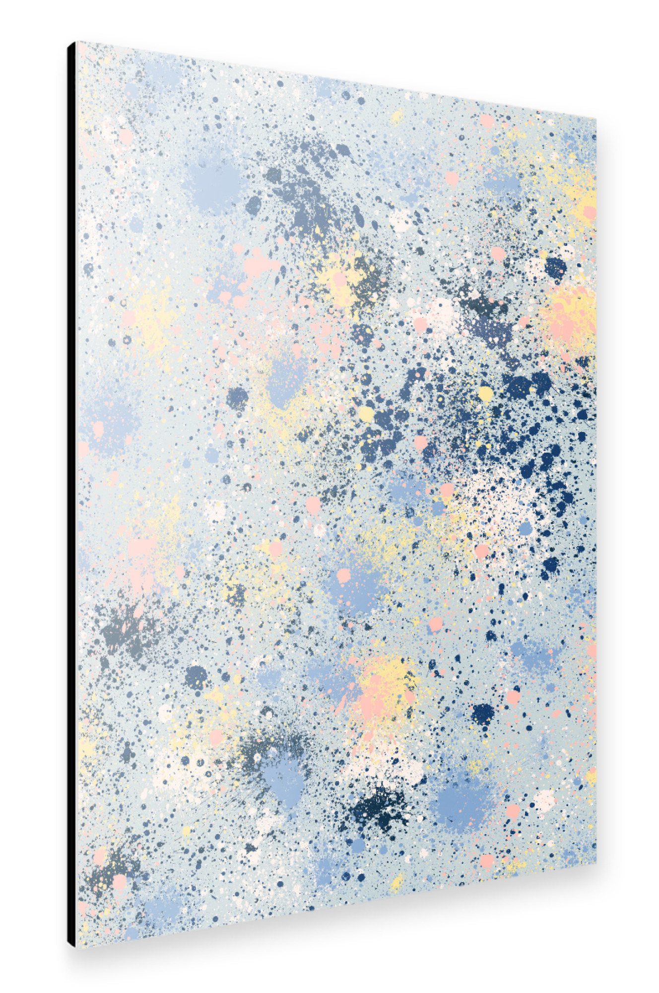 Alu-Dibond "Ink Splatter Dust Blue" 75x50 cm artboxONE