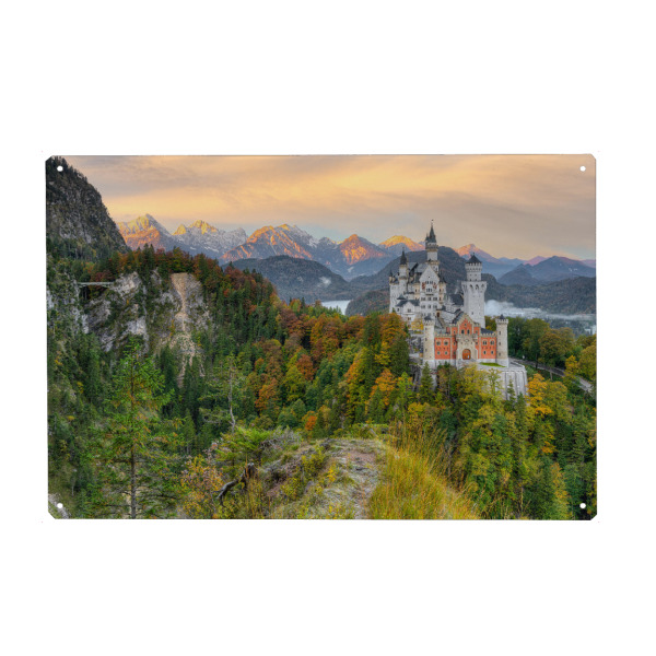 Metall Poster "Schloss Neuschwanstein Bayern" artboxONE - Natur,Reise,Architektur