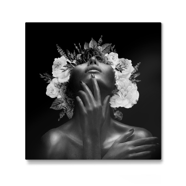 Galerie-Print "BW Flower Girl" 30x30 cm artboxONE