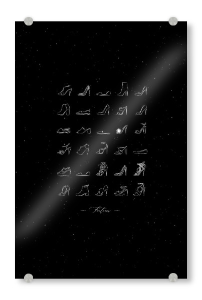 Acrylglasbild "Footwear women shoes vintage black" artboxONE - Menschen,Fashion,Für Mama