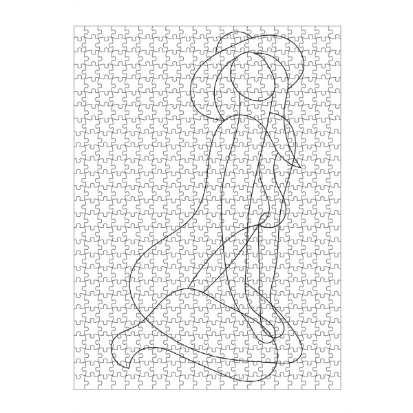artboxONE Puzzle "Woman in hat lineart" artboxONE - Menschen,Fashion