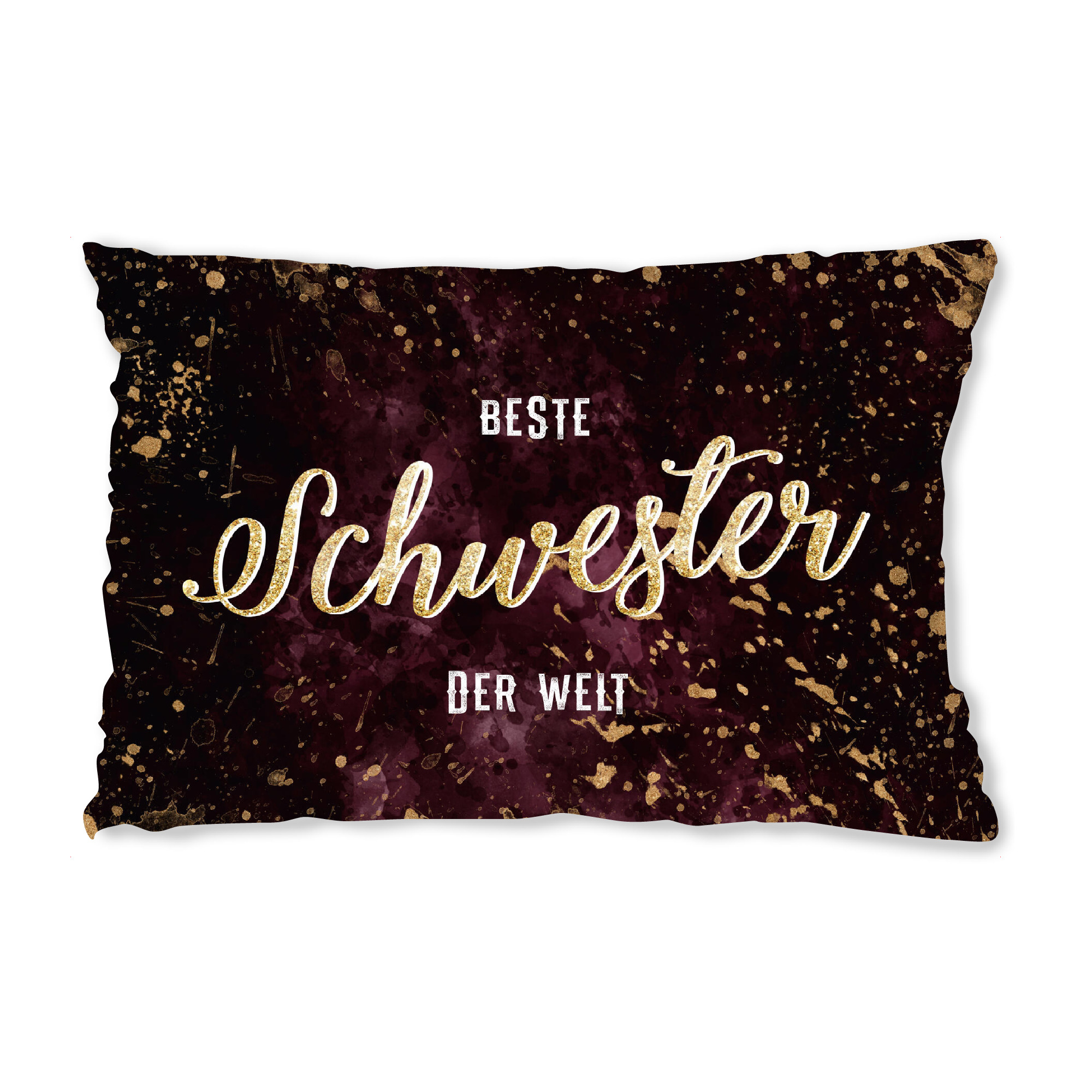 Design-Kissen "Beste Schwester der Welt" artboxONE - Typografie,Liebe