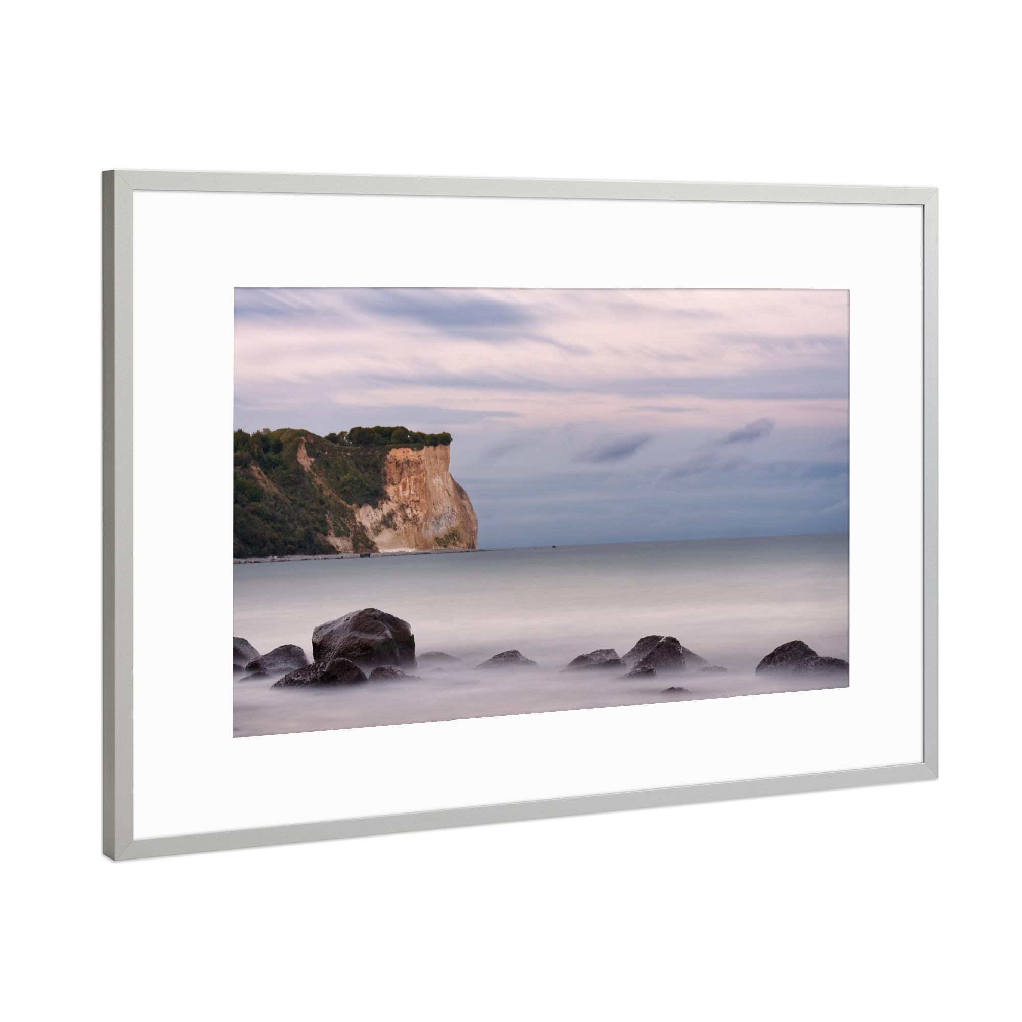 Poster mit Rahmen Silber "Abendlicht am Meer" artboxONE - Natur,Reise / Strand und Meer