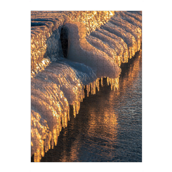 artboxONE Puzzle "Vereister Steg" artboxONE - Natur