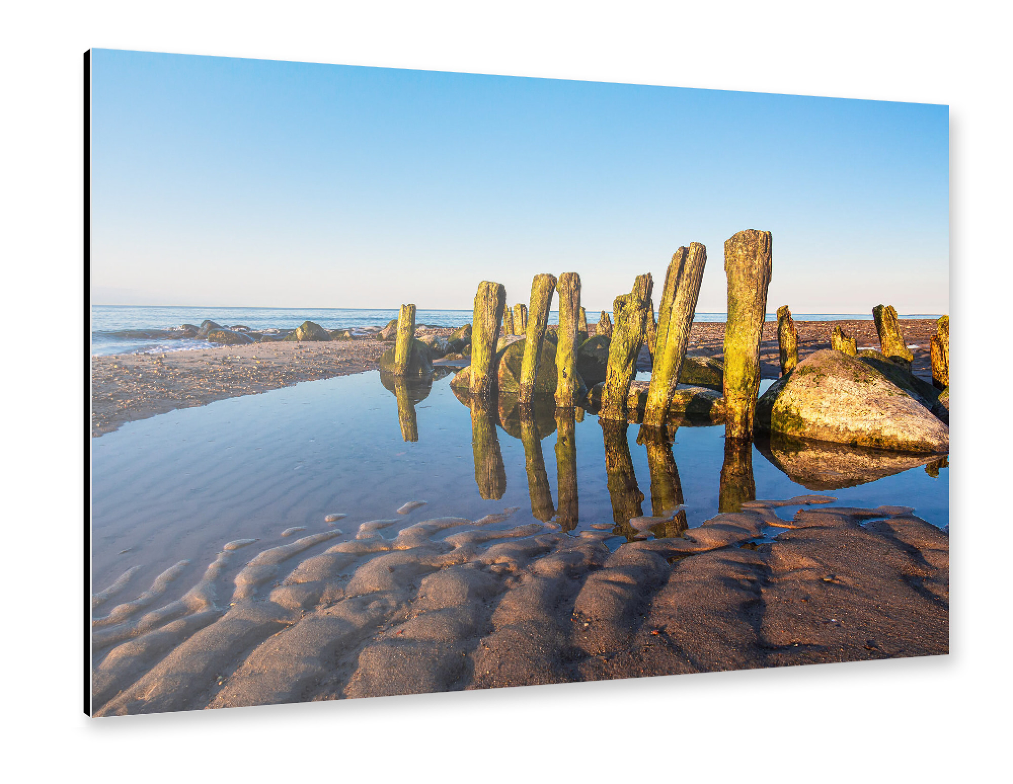 Alu-Dibond "Buhne am Strand bei Kühlungsborn" 75x50 cm artboxONE
