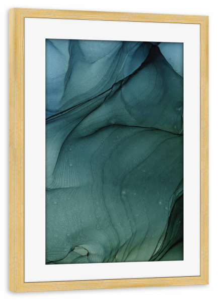 Poster mit Rahmen kiefer "Only Dark" artboxONE - Abstrakt