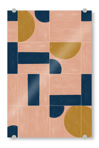 Acrylglasbild "Painted Wall Tiles Third" artboxONE - Abstrakt,Geometrie