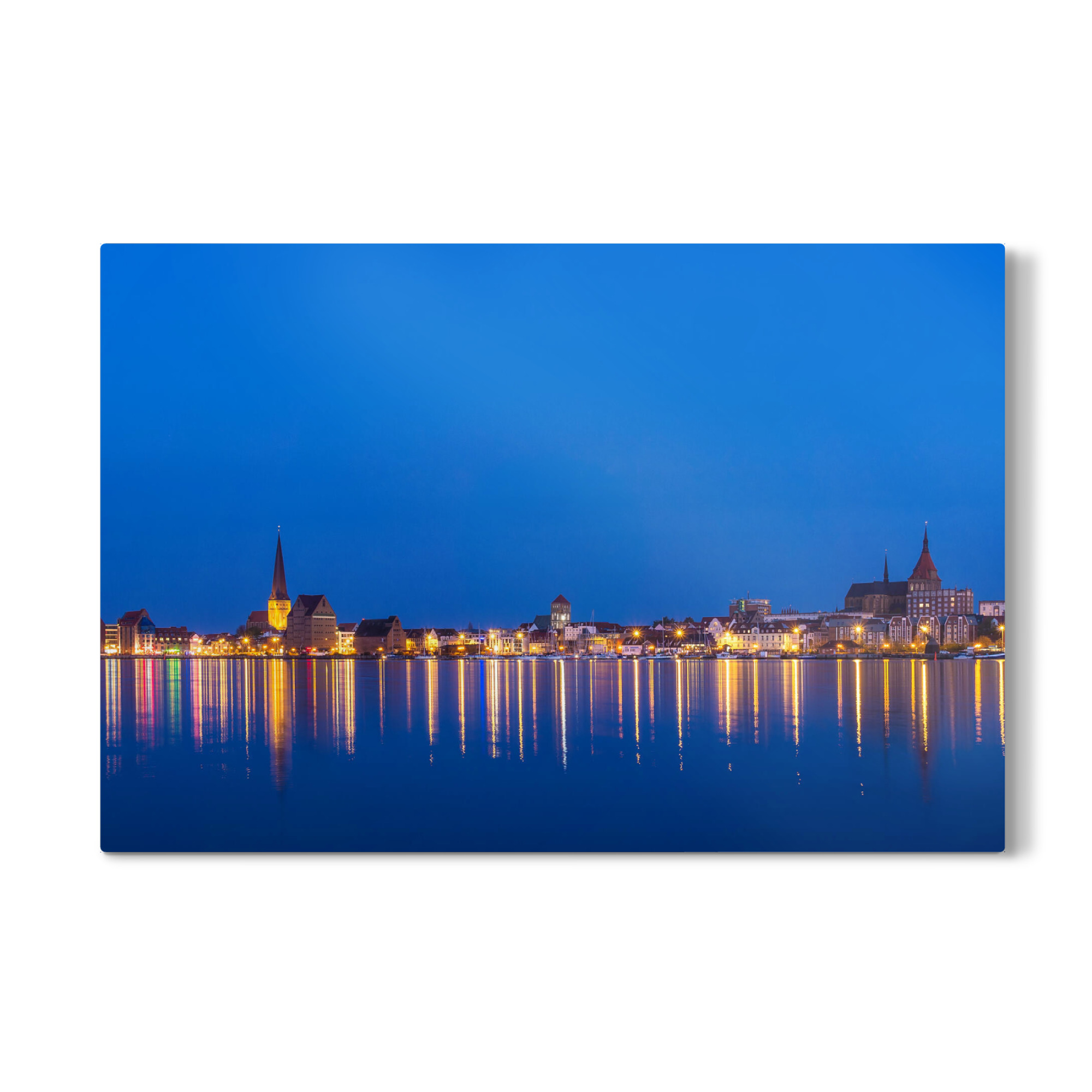 Galerie-Print "Blick auf Rostock am Abend" 75x50 cm artboxONE