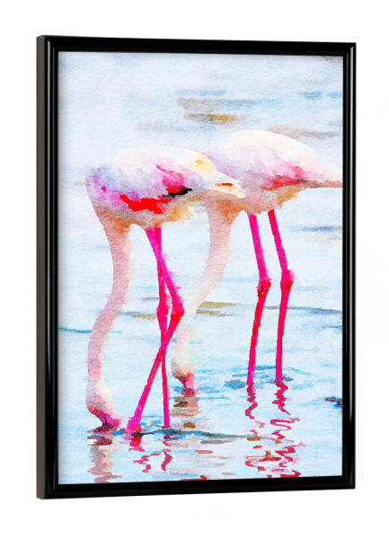 Poster mit schwarzem Rahmen "Flamingo Pink" artboxONE - Natur,Tiere