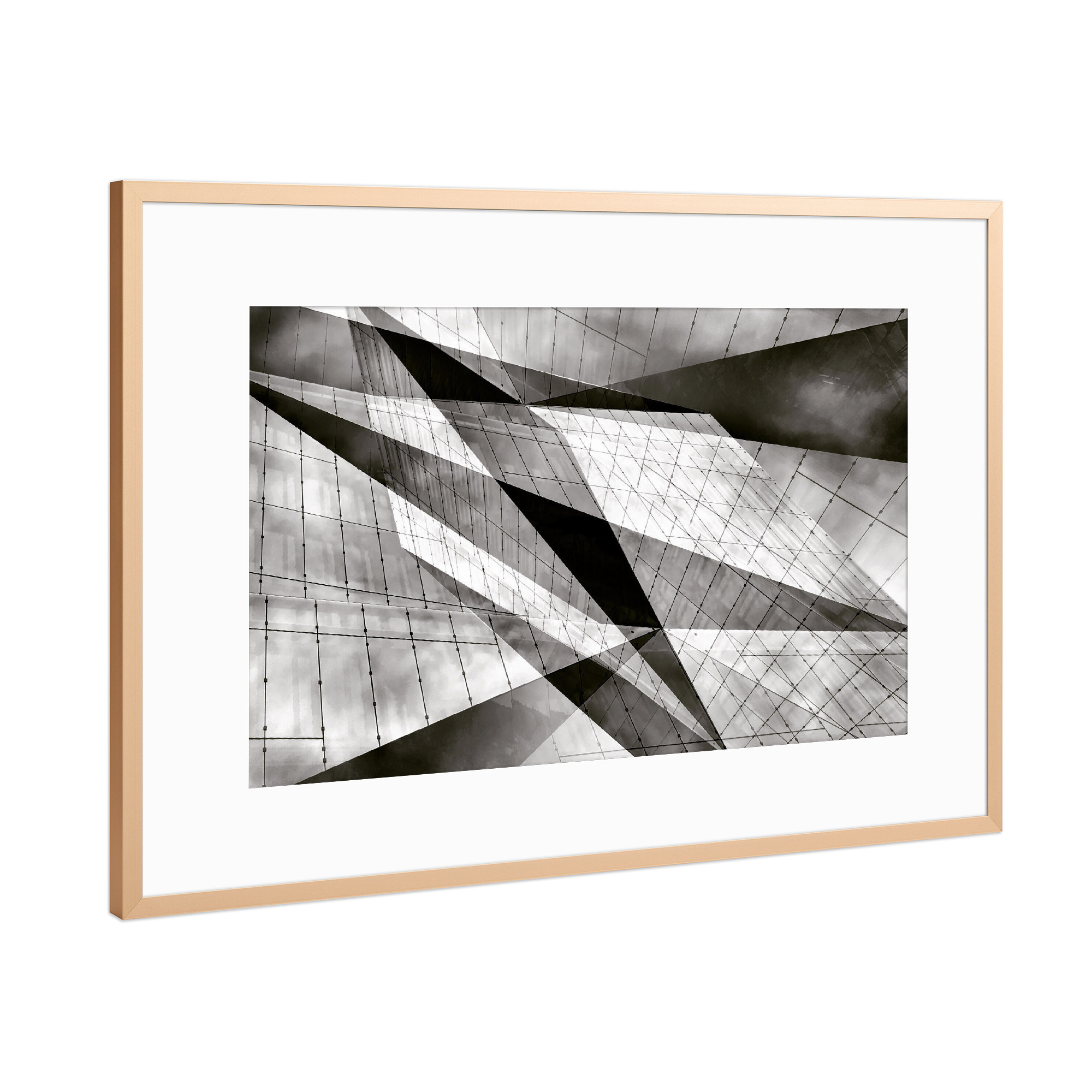 Poster mit Rahmen Kupfer "Zeiten.Sprung" artboxONE - Städte / Berlin,Abstrakt,Architektur