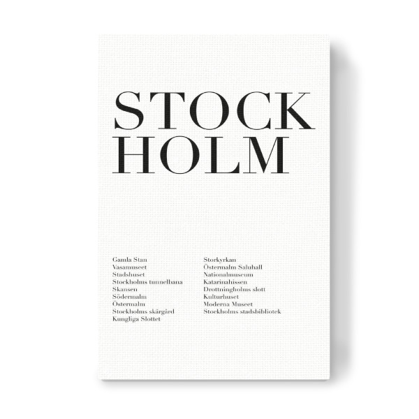 Leinwandbild "Stockholm Monuments" artboxONE - Städte,Typografie,Reise,Städte / Stockholm