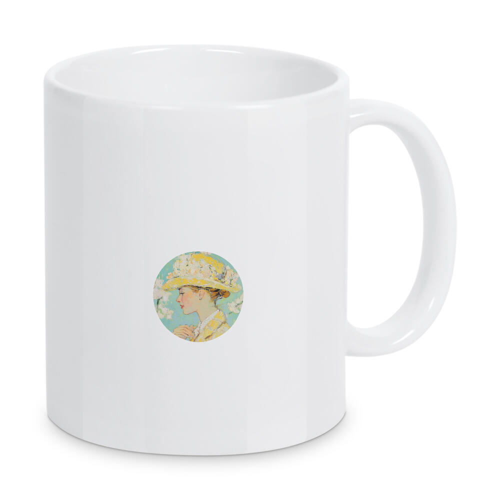 Tasse "Frau in gelber Tweedjacke" artboxONE - Floral,Abstrakt,Menschen,Fashion,Städte / Tokio