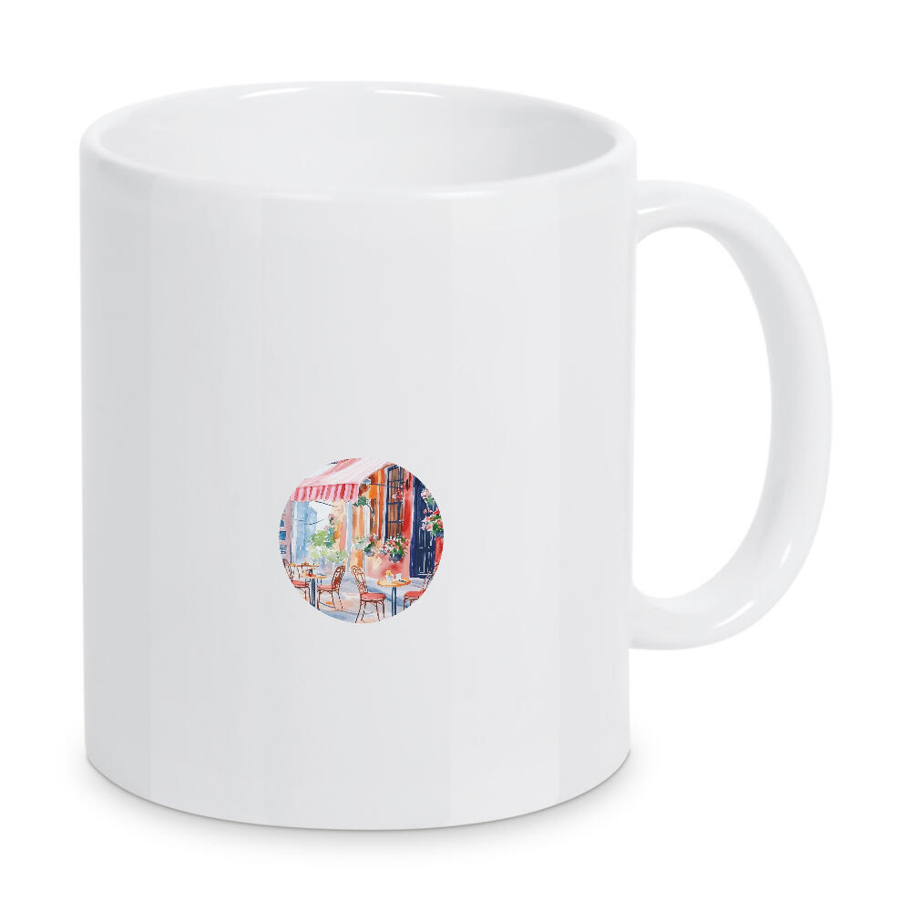 Tasse "Café im Freien" artboxONE - Reise,Essen & Trinken,Abstrakt - Café,Café im freien,Paris,London,Restaurant,Restaurantdekor,Cafédekor,Aquarell