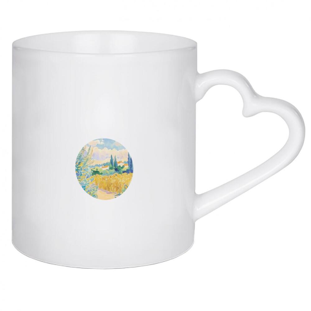 Herztasse "Abstraktes Weizenfeld" artboxONE - Natur,Reise,Floral,Abstrakt
