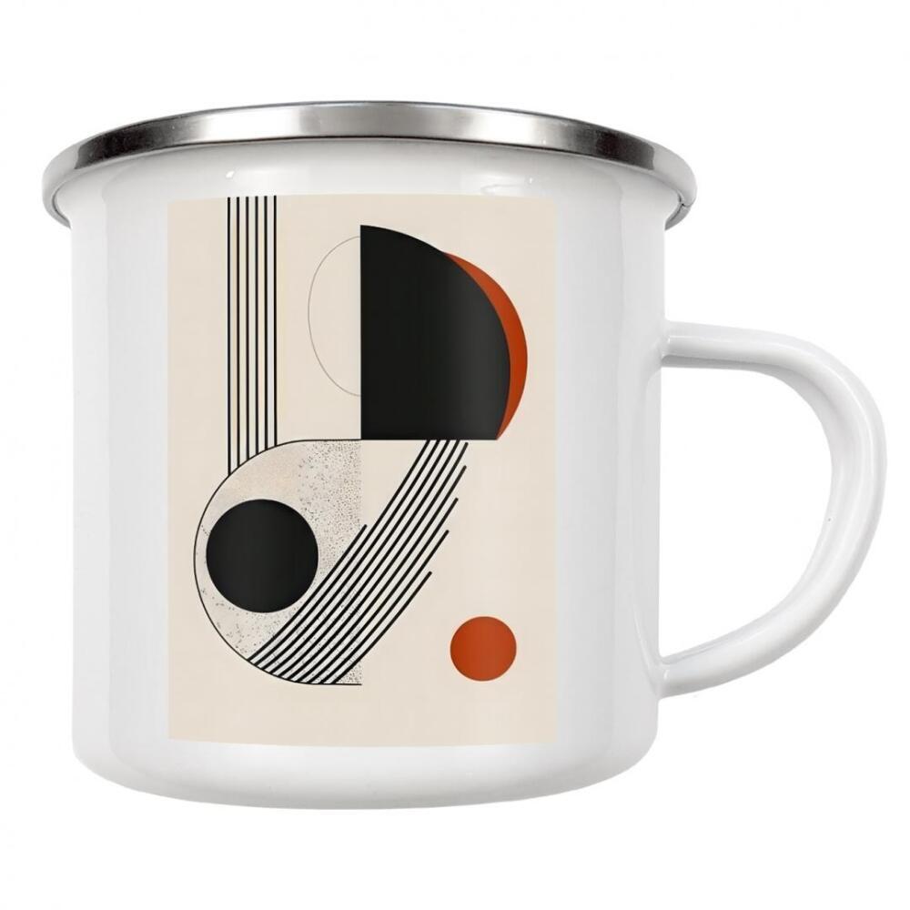 Emaille Tasse "Geometric shapes and lines" artboxONE - Abstrakt,Geometrie