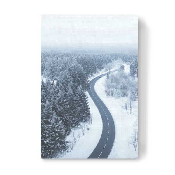 Leinwandbild "Verschneite Straße im Harz" artboxONE - Natur,Reise,Weihnachten