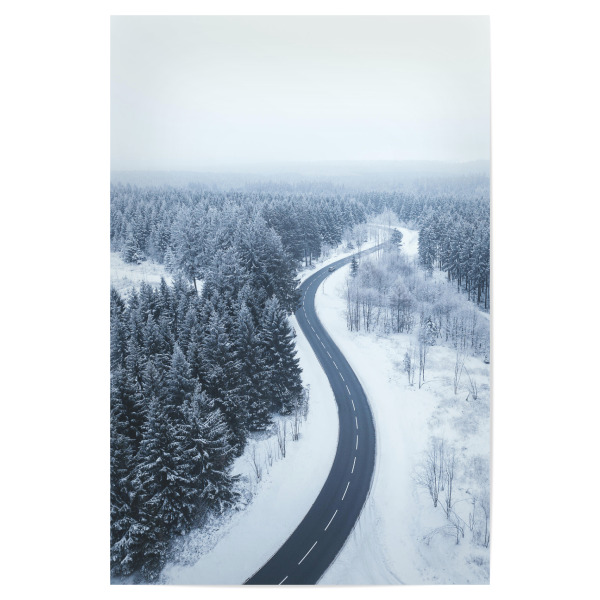 Poster "Verschneite Straße im Harz" artboxONE - Natur,Reise,Weihnachten